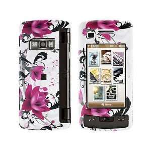   Phone Design Cover Case Red and White Flower For LG enV Touch VX11000