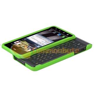 Green Snap on Hard Phone Case Cover+Privacy Guard For Motorola Droid 3 
