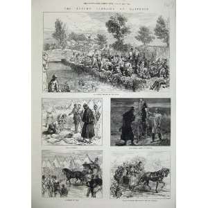  1873 Dartmoor River War Horse Cart Food Hansom Camp