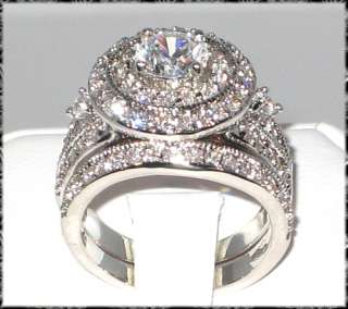   Anne CZ Platinum EP Bridal Wedding Ring Set   SIZE 5 6 7 8 9 10  