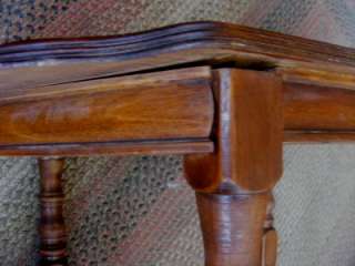   Antique MEDIUM color WOOD 6 legged Decorative ACCENT TABLE Lightweight