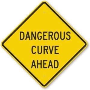 Dangerous Curve Ahead Diamond Grade Sign, 24 x 24 
