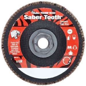 Weiler Saber Tooth High Density Abrasive Flap Disc, Type 27, Threaded 