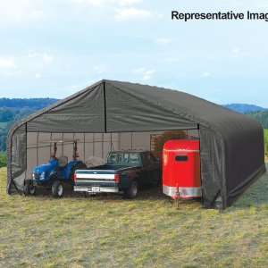   30 x 36 x 16 Peak Style Shelter, Grey Cover Patio, Lawn & Garden