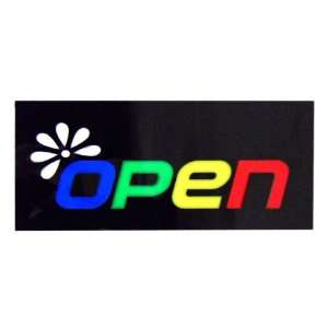   LED OPEN sign with Flower Accent   Multi Speed Flashing: Electronics
