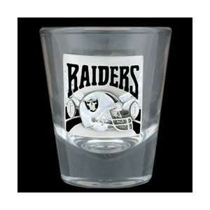  Oakland Raiders   Round NFL Shot Glass: Sports & Outdoors