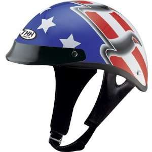  THH T 70 Flag Half Helmet Small  Off White: Automotive