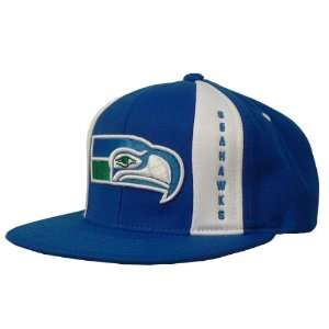  Blue Panel Seattle Seahawks Snapback Hat: Sports 