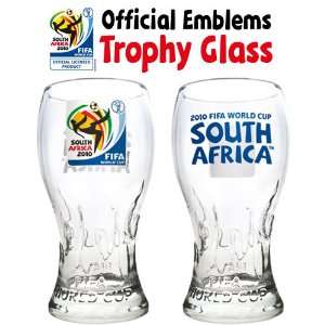  2010 FIFA World Cup TROPHY Glass   SET of 4 Kitchen 