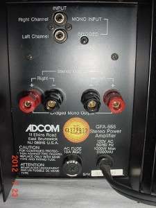 Adcom GFA555 Amplifier GFA 555 POWERED AMP VERY NICE 0811900010910 