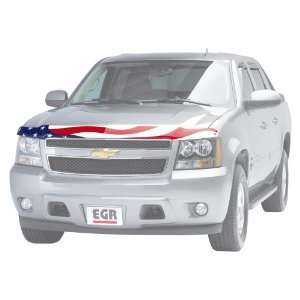  EGR 301802 Wavy Patriot American Flag Shield Automotive