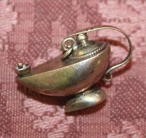 RARE Persian Aladdins Lamp Style Silver Charm / Pendant  
