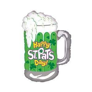  Green Beer Mug St. Patricks Day 34 Mylar Balloon: Health 