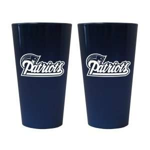 New England Patriots Lusterware Pint Glass Set