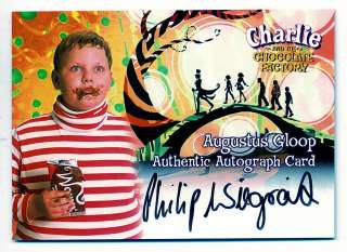 2005 CHARLIE AND THE CHOCOLATE FACTORY Augustus Gloop AUTOGRAPH 