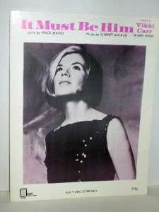 It Must Be Him Sheet Music Vikki Carr 1966  