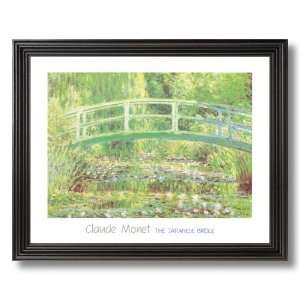  Solid Wood Black Framed Claude Monet Japanese Bridge 