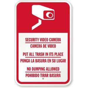 Security Video Camera, Camera De Video, Put All Trash In Its Place 