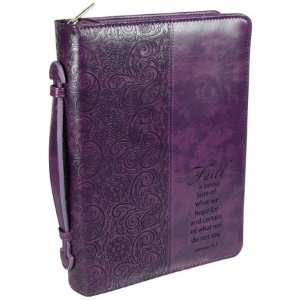  Faith Hebrews 111 Purple Luxleather Bible Cover, Large 