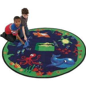 Flagship Carpets Educational Sea Hunt Kids Rug   SH6RD6 Round:  