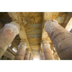 Columns With the Visual Art Work Temple of Karnak, Egypt by Darrell 