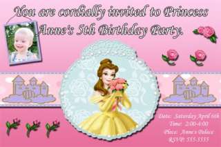Custom Disney Princess Birthday Invitations cards  