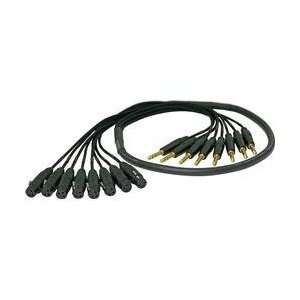   Gold 8 Channel TRS XLR Female Snake Cable (20 Feet) Electronics