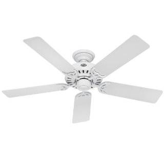 Hunter 25517 Summer Breeze 52 Inch 5 Blade Ceiling Fan, White with 