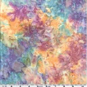  45 Wide Rayon Batik Rain Pastel Fabric By The Yard: Arts 