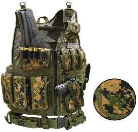 UTG Airsoft Deluxe Tactical Vest Digital (Woodland Digital Camo)