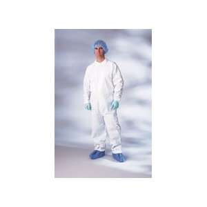  COVERALL, SMS, ELASTIC WRISTS/STRAIGHT ANKLES, WHITE, XX 