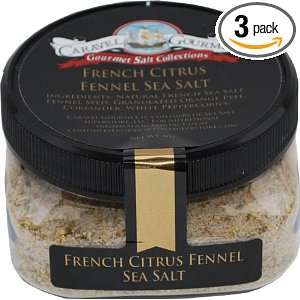 Caravel Gourmet Sea Salt, French Citrus Fennel, 4 Ounce (Pack of 3 