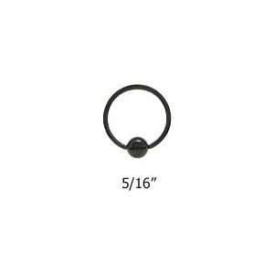   Nose Ring Hoop Septum Anodised Black 5/16   7.9mm 20G Jewelry