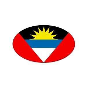  Antigua and Barbuda Flag oval sticker 