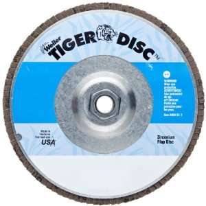 Weiler Tiger Abrasive Flap Disc, Type 29, Threaded Hole, Aluminum 