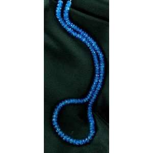    FACETED 5 7mm BLUE APATITE RONDELLE BEADS~ 