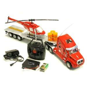  Semi Helicopter Flatbed 132 Electric RTR RC Truck Toys & Games