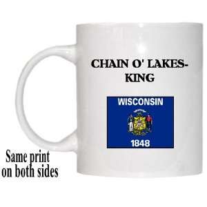  US State Flag   CHAIN O LAKES KING, Wisconsin (WI) Mug 