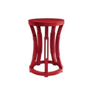  Bungalow 5 Hourglass Red Stool/Side Table