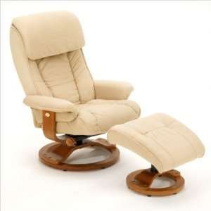 Mac Motion 818 818 Series Microfiber Euro Recliner and Ottoman Set in 
