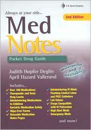 Mednotes Pocket Drug Guide, (0803615310), Judith Hopfer Deglin 