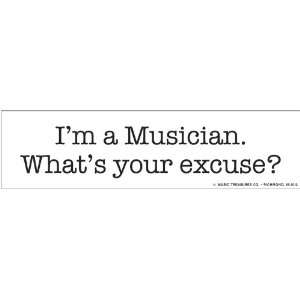  Im A Musician. Whats Your Excuse? Bumper Sticker: Health 