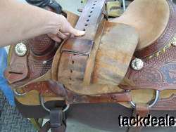 PRCS Custom Made Greenville TX Roping Saddle Used Little 15 1/2 