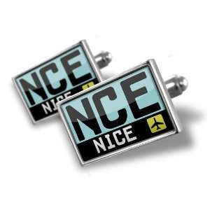 Cufflinks Airport code NCE / Nice country: France   Hand Made Cuff 