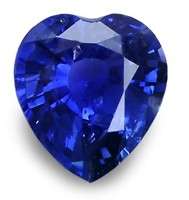 Heart Bright Blue Lab Created Sapphire (4mm to 13mm)  