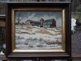   MCCOY,LISTED MASS & VT,MARCH THAW OIL,SIGNED,FRONT & REAR  