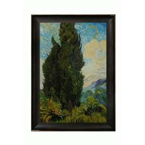 Art Reproduction Oil Painting   Van Gogh Paintings Two Cypresses with 