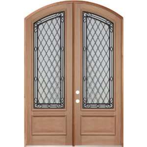  Estate Doors 75251 D54 PR UM RH Arch Diamond Glass 5/4 Double Door 