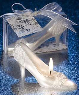 72   Fairytale Cinderella Shoe Candle Wedding Favors  