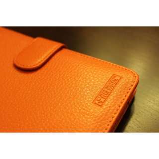 NEW Orange Genuine Leather case for  Kindle 3  